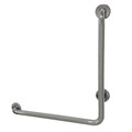 Made To Match 27-1/16" L, L-Shaped, 304 Stainless Steel, Grab Bar, Mirror GBL1424CSL1